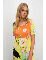 Elegantné dámske šaty 16440 žlté - Vamp