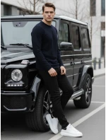 Pánske tmavomodré tričko s dlhým rukávom FashionStreet LX0580