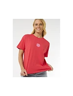 Tričko RIP CURL Icons Of Surf Relaxed Tee, červené Tričko RIP CURL Icons Of Surf Relaxed Tee, červené