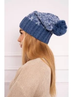 Milano fleecová čiapka K203 denim melange+jeans