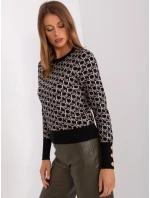 Jumper AT SW 2342.46P čierny a béžový Jumper AT SW 2342.46P čierny a béžový