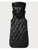 Dámska ľahká vesta so zlatým zipsom Goodlookin black (B8586/B8587-1)