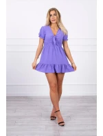 Šaty s viazaným výstrihom do V fialovej Šaty s viazaným výstrihom do V fialovej