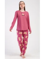 Dámske dlhé pyžamo Ružový medveď