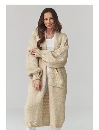 Zapínanie svetra model 226872 Makadamia