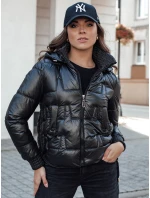 Dámska krátka prešívaná zimná bunda s kapucňou FASHWARM čierna FashionStreet TY4640 Dámska krátka prešívaná zimná bunda s kapucňou FASHWARM čierna FashionStreet TY4640