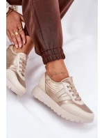 Buty Sportowe Damskie Na Platformie Vinceza 58510 Złote