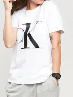 Dámske tričko QS6436E 7UM biela - Calvin Klein