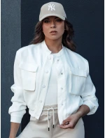 Dámska bunda bomber PRIEV white FashionStreet TY4305