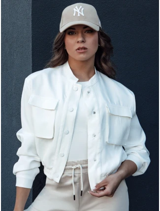 Dámska bunda bomber PRIEV white FashionStreet TY4305