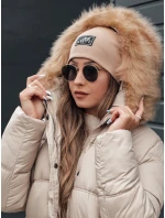 NORDKOLL dámska zimná prešívaná bunda s kapucňou svetlo béžová FashionStreet TY4710