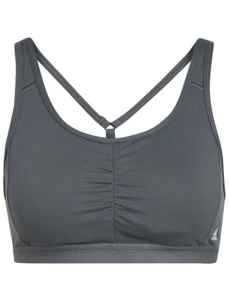 Dámska športová podprsenka adidas Coreessentials Medium-Support šedá HD7686