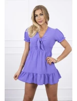 Šaty s viazaným výstrihom do V fialovej Šaty s viazaným výstrihom do V fialovej