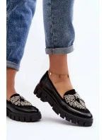 Lakierowane Mokasyny Damskie Laura Messi 2785 Czarne