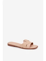 Dámské ploché nazouváky s pásky béžové Marissae