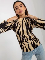 RP Blúzka BZ 8187 1.02X čierna a béžová