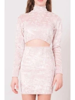 Dámsky velúrový Top 15570 púder béžová - BSL Dámsky velúrový Top 15570 púder béžová - BSL