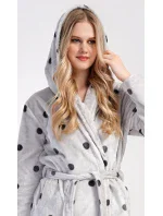 Dámsky krátky župan s kapucňou Dot