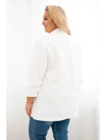 Dámske sako nadmernej veľkosti Elegant Ecru