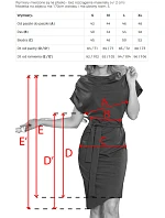 240-13 ROXI pohodlné šaty s asymetrickou sukňou a opaskom – čokoládovo hnedé