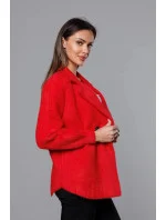 Krátky červený prehoz cez oblečenie typu alpaka (CJ65)