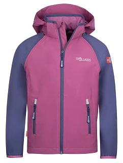 Trollkids Chlapčenská/dievčenská bunda Rondane Zip Off XT mallow pink/violet blue (819-242)