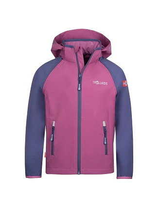 Trollkids Chlapčenská/dievčenská bunda Rondane Zip Off XT mallow pink/violet blue (819-242)