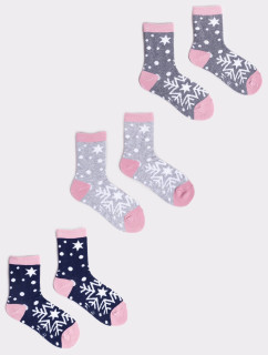 Yoclub Vianočné ponožky 3-pack SKA-X044G-AA00 Multicolour