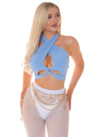 Sexy Koucla Neckholder Crop Top with Cut Outs