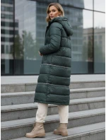 FashionStreet dámska zimná dlhá zelená bunda TY5138
