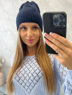 Dámska čiapka Berry K344 navy blue