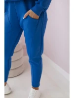 Zateplená súprava mikina + nohavice v chrpovo modrej farbe