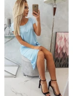 Asymetrické modré šaty Asymetrické modré šaty