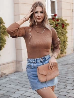 Dámsky sveter BUFALO hnedý FashionStreet MY1424 Dámsky sveter BUFALO hnedý FashionStreet MY1424