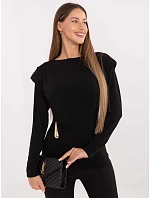 Elegantná vankúšová blúzka čierna (21898) Elegantná vankúšová blúzka čierna (21898)