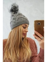 Fleecová čiapka Ela K242 tmavo šedá