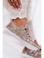 Półbuty Damskie Ze Skóry Naturalnej Wzorzyste Artiker 56C2689 Beżowe