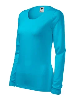 Štíhla košeľa pre ženy tyrkysová