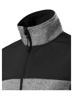 Príležitostná softshellová bunda pánska pletená svetlo šedá