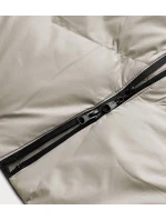 Ľahká dámska zimná bunda (5m735-62) béžová - Goodlooking