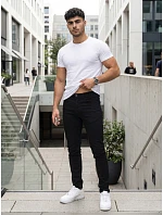 Pánske džínsy slim fit čierne FashionStreet UX4494