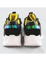 Čierne dámske sneakersy s dvojitými šnúrkami (7001)