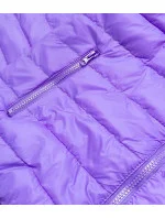 Svetlo fialová ľahká dámska prešívaná bunda (58M23037-37)