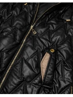 Dámska ľahká vesta so zlatým zipsom Goodlookin black (B8586/B8587-1)