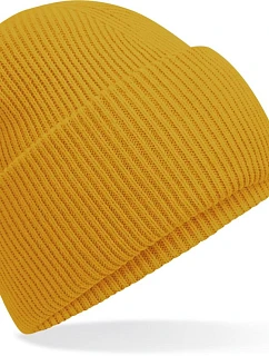 Beechfield B 385R Pletená čepice s manžetou "Recycled" 53.385R mustard