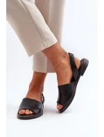 kožené sandále Black Alivia kožené sandále Black Alivia