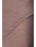 Šaty s kapucňou a bočným rázporkom mocca