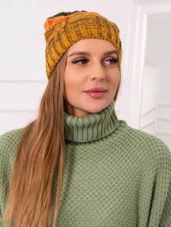 Fleecová čiapka Dolores K303 horčicová+oranžová+zelená