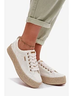 Dámske espadrilky Tenisky na platforme Big Star TT274346 Ecru