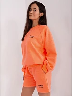 Dámska tepláková súprava s fluo oranžovými šortkami (813) Dámska tepláková súprava s fluo oranžovými šortkami (813)
